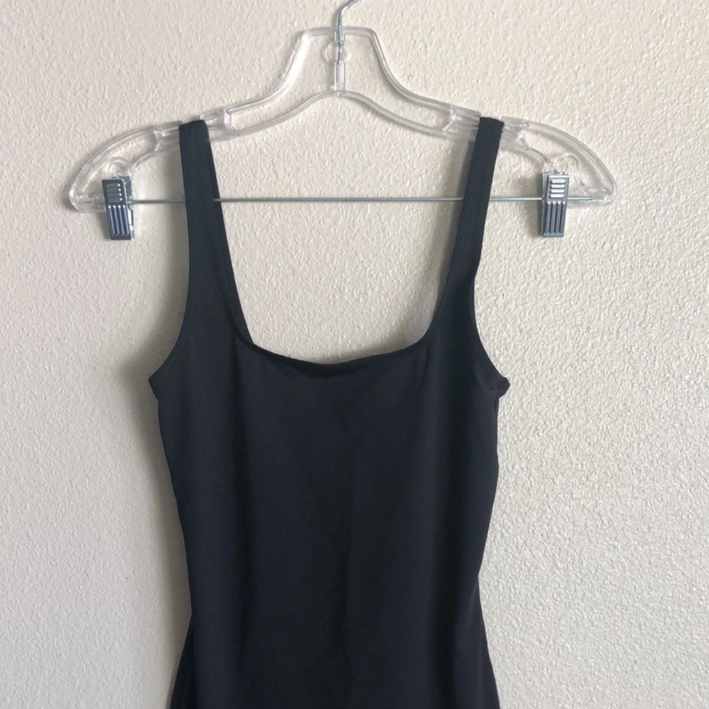 SKIMS Swim Tank Dress in Onyx (Size S)
